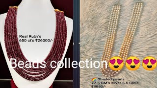 Exclusive Beads Jewelry with prices || మొదటిసారి ఒక వీడియోలో చాలా పూసల సేకరణ || Ramala