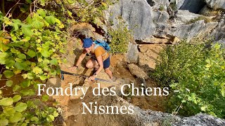 Avontuurlijke wandeling: klimmen en klauteren in Fondry des Chiens - Nismes (Viroinval/Ardennen)