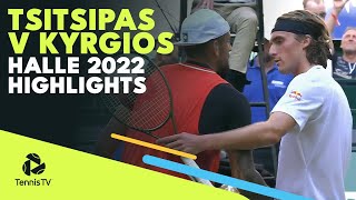 Stefanos Tsitsipas vs Nick Kyrgios Highlights | Halle 2022