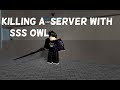 WRECKING A SERVER WITH SSS OWL! | Ro-Ghoul