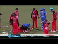 nevill struck in face by bat