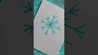 ❄️ how to draw Snowflake in seconds #shorts  #videoshort #art  #junaidartacademy