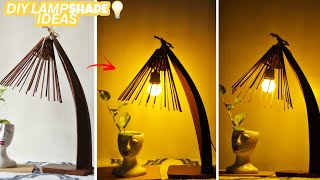 DIY LAMPSHADE IDEAS USING BBQ STICK | Home decorating ideas handmade | Unique Lighting Ideas