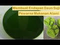 Cara Membuat Endapan Daun Suji Untuk Pewarna Alami Makanan Dengan Aroma Yang Khas @yuniklistiyani