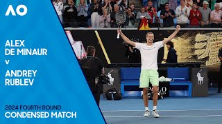 Alex de Minaur v Andrey Rublev Condensed Match | Australian Open 2024 Fourth Round