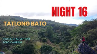 SOLO CAMPING  TRY TREKKING AT TATLONG BATO CAMPSITE.  NIGHT 16