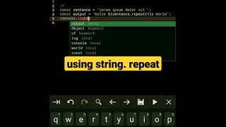 using string.repeat | javascript tutorial #shorts #javascript #html