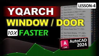 YQArch Plugin Tutorial | Window and Door - AutoCAD 2024