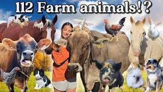 We Have 100+ ANIMALS on our FARM.. ULTIMATE FARM TOUR!!