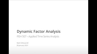 ATSA21 Lecture 9: Dynamic factor analysis (DFA)