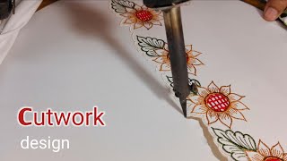 Machine Embroidery Cutwork Border Designs | Cutwork Embroidery Border Design |  Border design