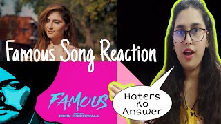 FAMOUS - SIDHU MOOSE WALA l  FULL SONG REACTION l Latest Punjabi Songs 2020