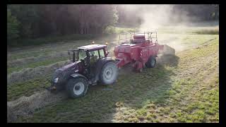 Foin 2022,  Presse Massey 187 \u0026 Valtra T183