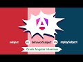 Subject vs ReplaySubject vs BehaviorSubject: Differences for Interviews | Angular Interview Concepts
