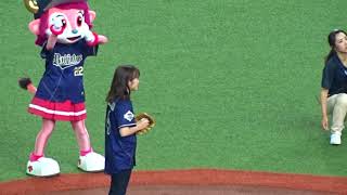 2018.07.16 オリックス - 北海道日本ハム 川栄李奈さんによる始球式