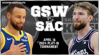 Golden State Warriors vs Sacramento Kings  Game Highlights | 2024 NBA Play-In To