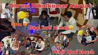 Aaj Dhruvi ne Nikulkumar aavya | Best jamvanu Banavyu | Family khush | Thakor family vlogs