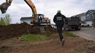 LOADING \u0026 HAULING AWAY 450 YARDS OF FILL