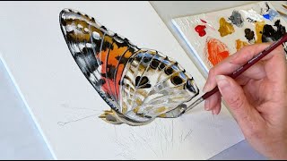 Acrylic Butterfly Demo on Strathmore Canvas Panels with Andrea Ehrhardt