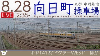 【LIVE】向日町操車場ライブカメラ 2022-08-28 02:35- Kyoto Japan train live camera