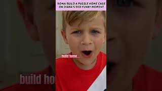 Roma Build A Puzzle Home Cage On Diana's Bed Funny Moment | Kids Highlights #shorts