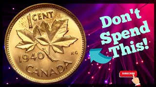 Super Rare 1940 Canadian 1 Cent Coin || What's a 1940 Canada 1 Cent Coin REALLY Worth #numismatics