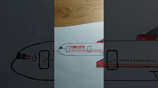 Air India Boeing 777-300ER plane #aviation #planes #shortvideo #art #drawing #shortsvideo #shorts