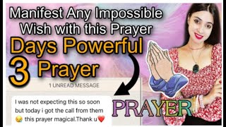 MAGIC WILL HAPPEN IN 3 days with this 3 days Holy Spirit Prayer Manifest any Wish MEDITATION 3 DAYS