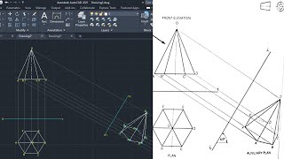 AUXILIARY PROJECTION IN AUTOCAD