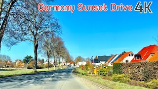 Sunset Autumn Drive In Germany 4K-Rosdorf Goettingen Göttingen