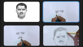 How to draw ram prasad bismil || ram prasad bismil drawing