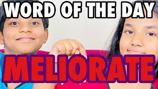 Meliorate | Definition of meliorate | What is the meaning of meliorate