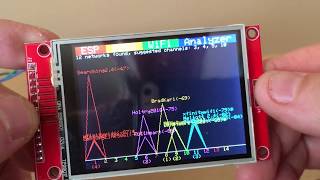 ESP8266 WiFi Analyzer Connected To A ILI9341 2.8” TFT Screen