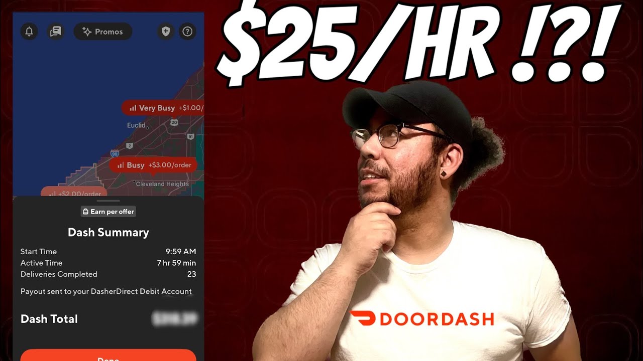 Can You Make $25/HR Using ONLY Doordash In 2024 ? - YouTube