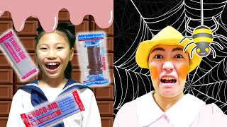 【寸劇】きらこのお菓子がなんか変！？チョコレートVS本物　バレンタインにチョコレートチャレンジ　Food Challenge　みこちゃんなりきりごっこ遊び　ママコラボ#213