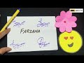 Farzana Name Signature - Handwritten Signature Style for Farzana Name