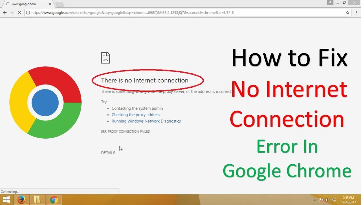 How To Fix No Internet Connection Error In Google Chrome - YouTube