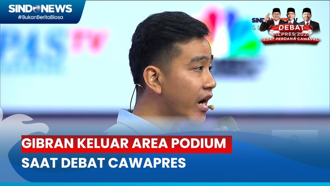 KPU Akan Evaluasi Aksi Gibran Ke Luar Dari Podium Saat Debat - YouTube