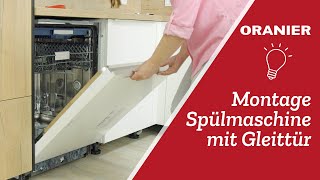 Simpler Einbau der Spülmaschine mit Gleittür