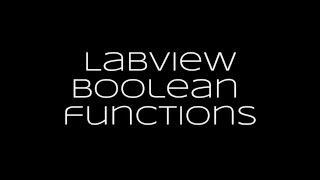 6.Boolean functions Labview