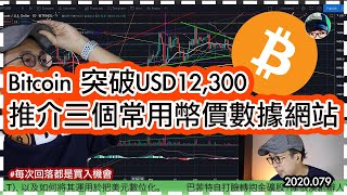 💵 BitCoin 突破USD12,300 !! 上望12,800/13,650 🚀!! 推介三個常用幣價數據網站/簡談 SNX/CRV/LINK (繁中字幕)