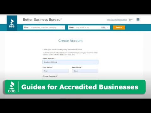 Guides For Accredited Businesses: Creating & Logging Into Your BBB ...