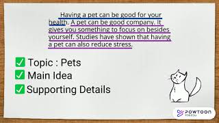Main Idea And Supporting Details