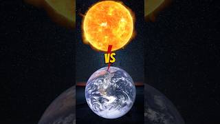 Earth🌎 vs Sun ☀️ #earth  #space #moon #shorts #astronomy