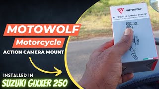 Motowolf Action Camera Mount for Motorcycle | Installed in Suzuki Gixxer 250 @bandidospitstop