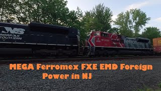 [4K] 07/04/2023 EPIC FXE #Ferromex #4068 #EMD #SD70ACe #locomotive Foreign Power @Edison NJ