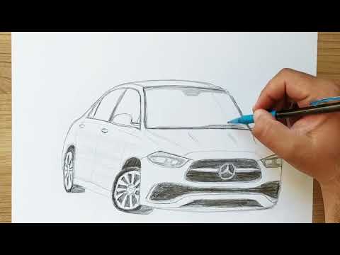 MERCEDES ÇİZİMİ/ MERCEDES ARABA NASIL ÇİZİLİR/ How To Draw Mercedes ...