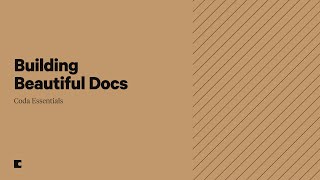 Building Beautiful Docs (Live stream)