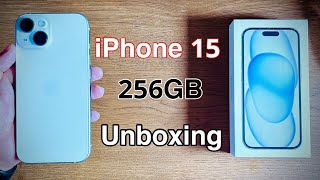 iPhone 15 Blue 256GB Unboxing In 2024..!