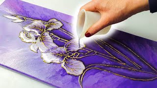 NEXT LEVEL Glue Gun + Pouring Art! STUNNING Results - Easy Techniques!! | AB Creative Tutorial